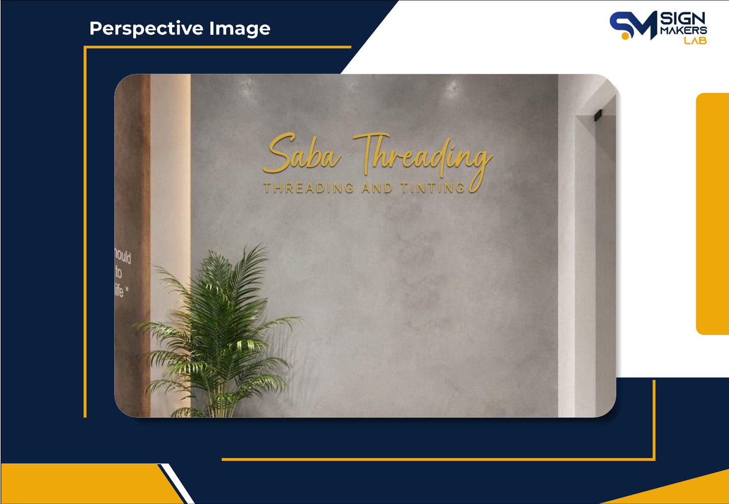 Saba threading 2D Acrylic Letter Sign