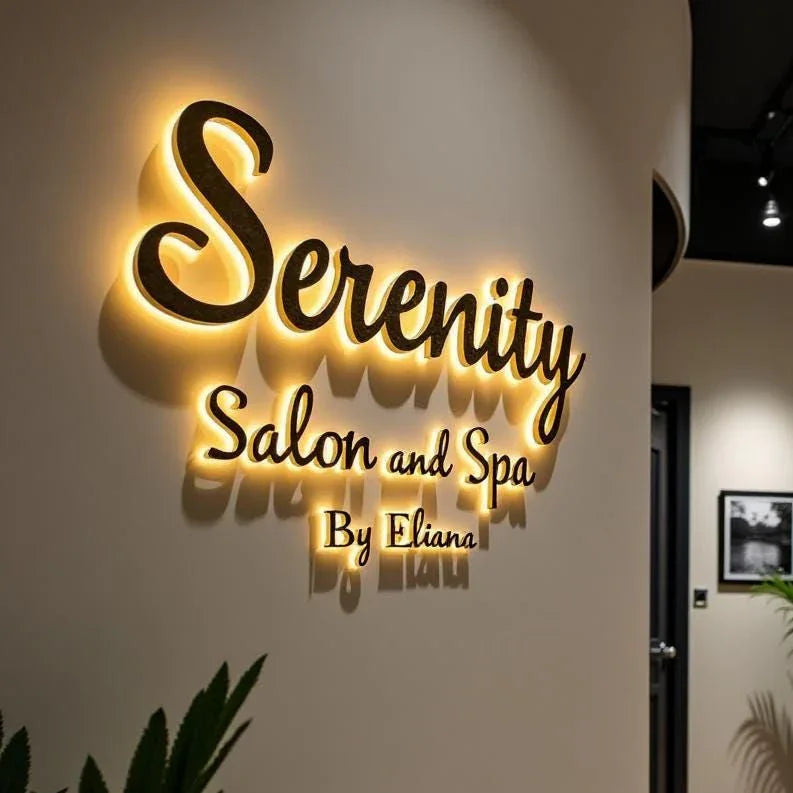 3D Metal Backlit Sign Signmakerslab