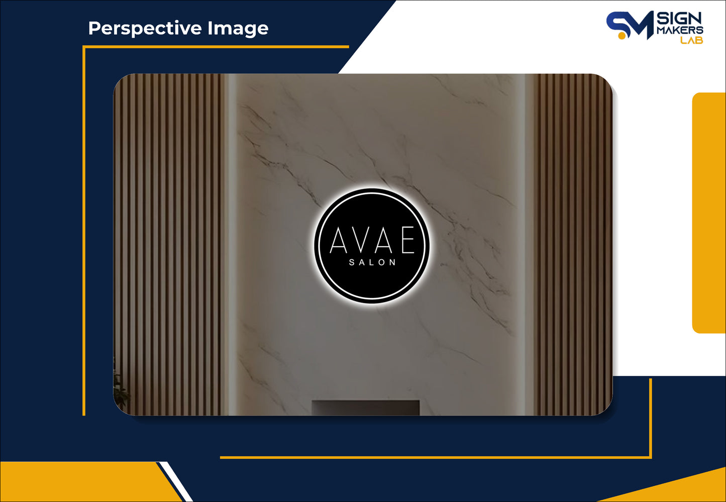 Avae Salon Round Acrylic Sign