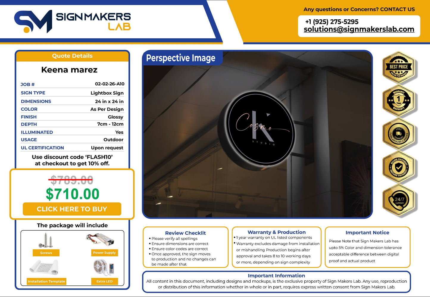 Cosmo K Studios 3D Lightbox Sign Signmakerslab