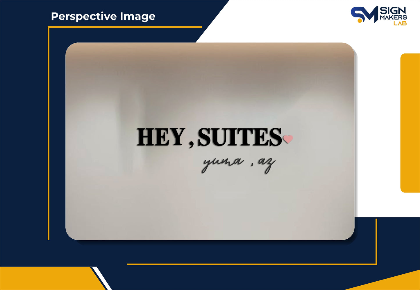 Hey Suites 2D Acrylic Letter Sign Signmakerslab