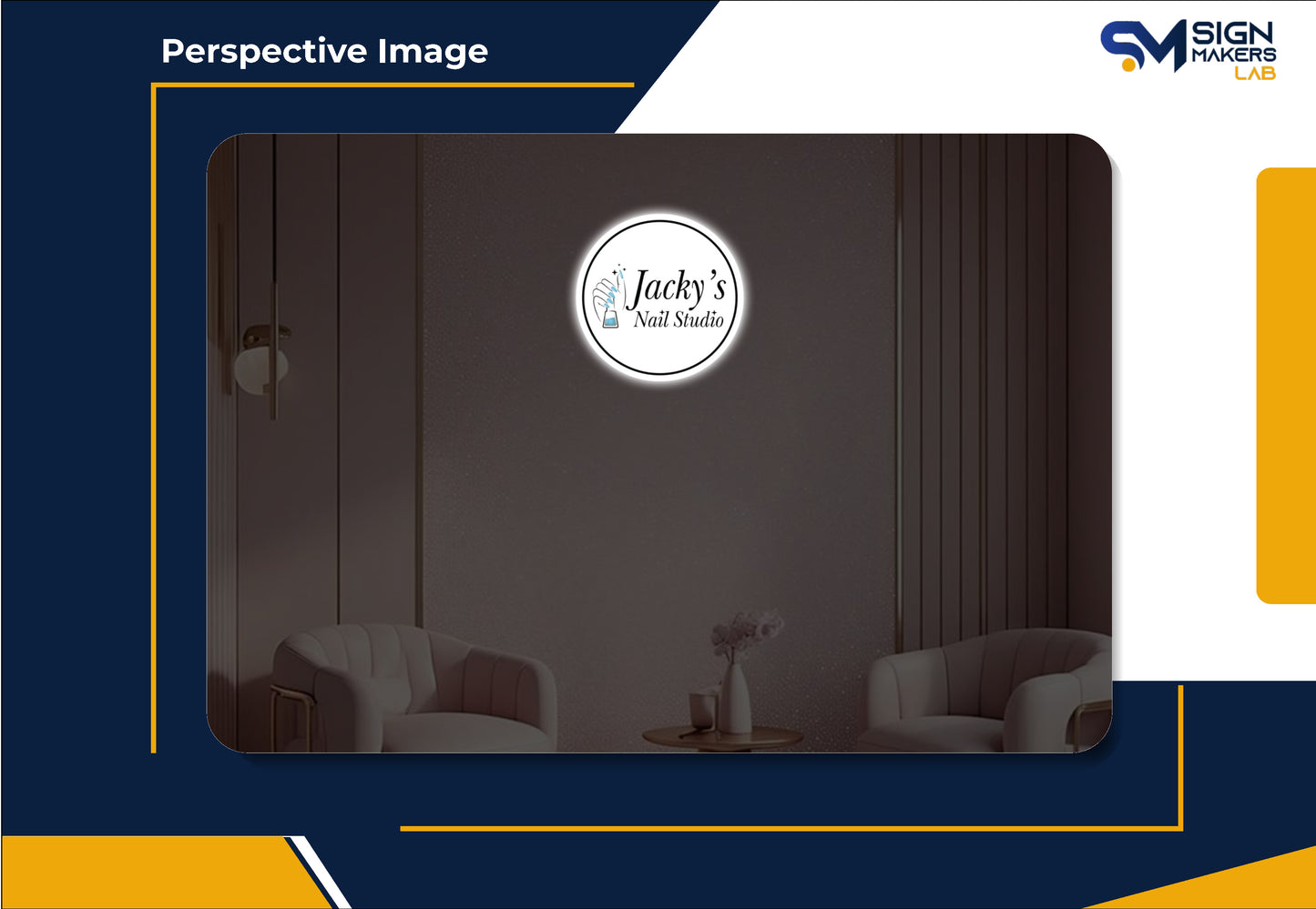 Jacky’s nail studio Round Acrylic Sign
