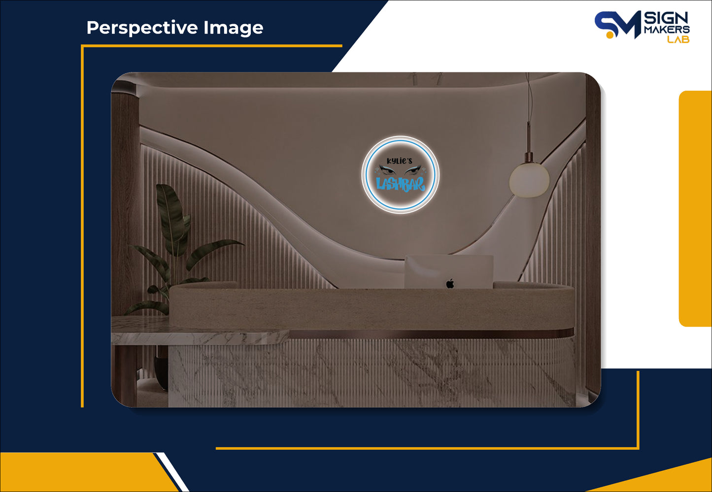 Kylie’s LashBar LLC Round Acrylic Sign