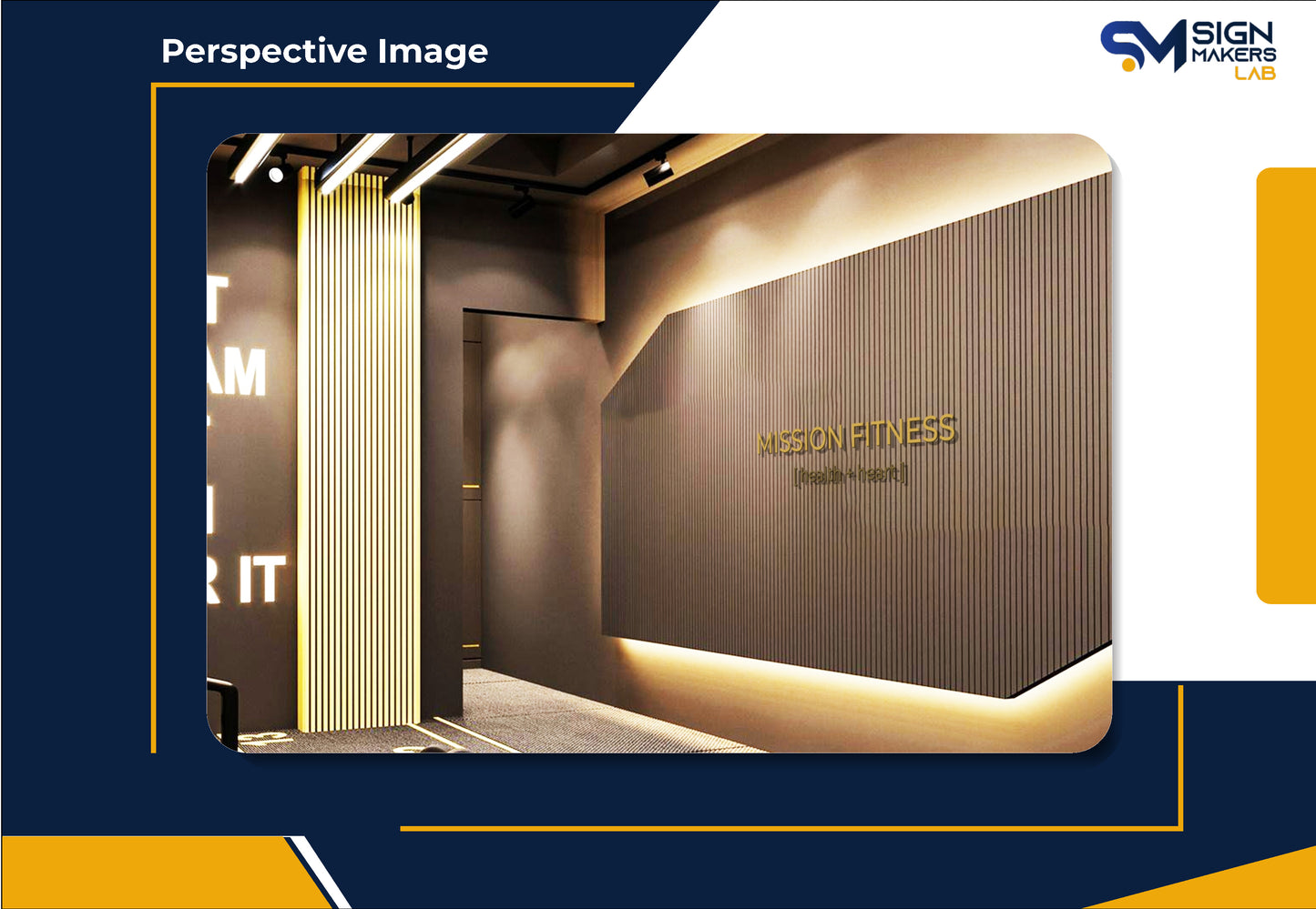 MISSION FITNESS Metal Floating Letters (2D)