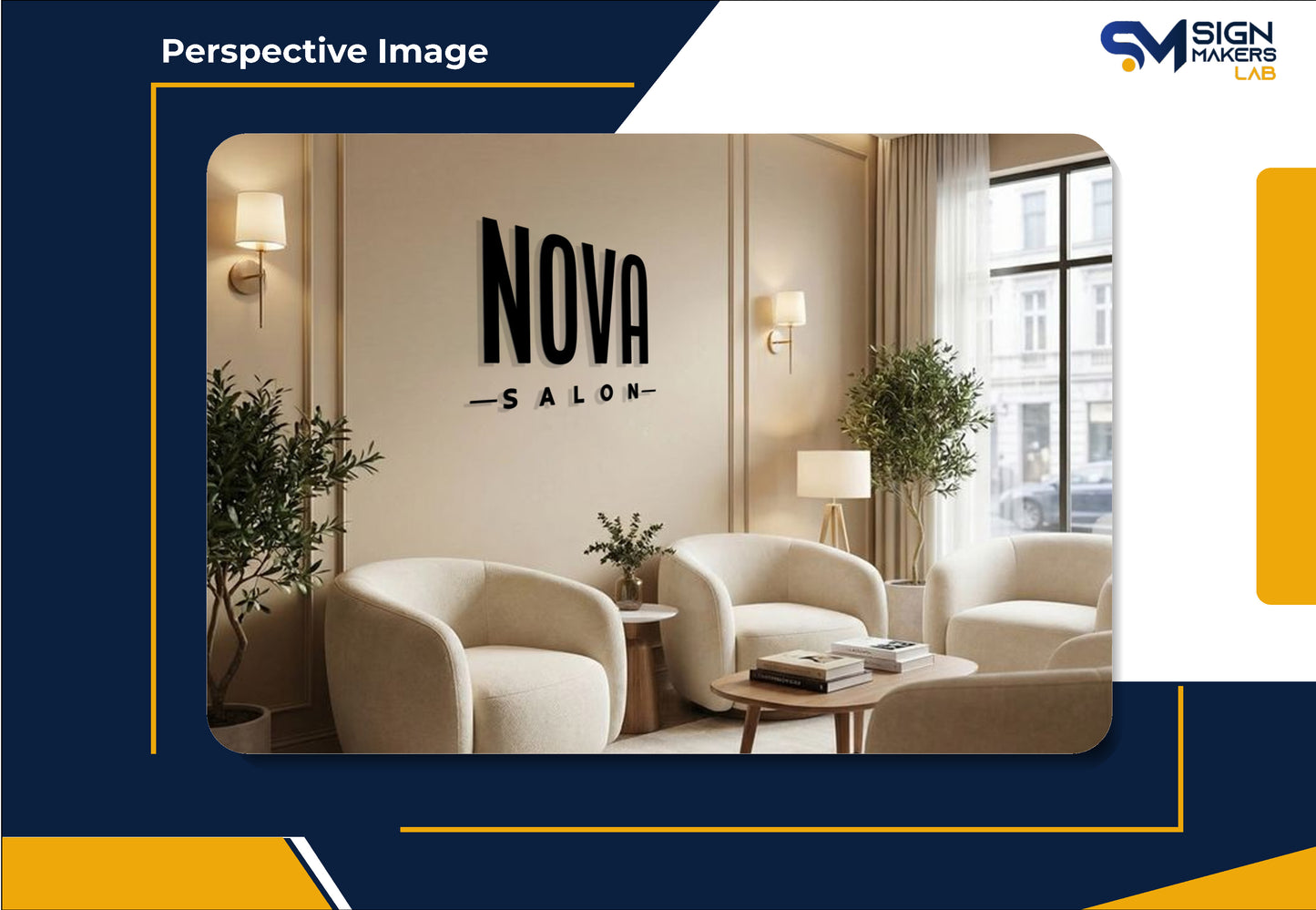 NOVA Salon Metal Floating Letters (2D)