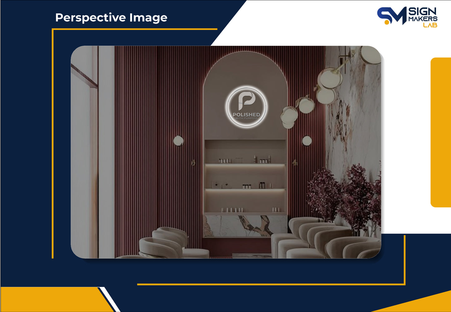 Polished with Purpose Round Acrylic Sign