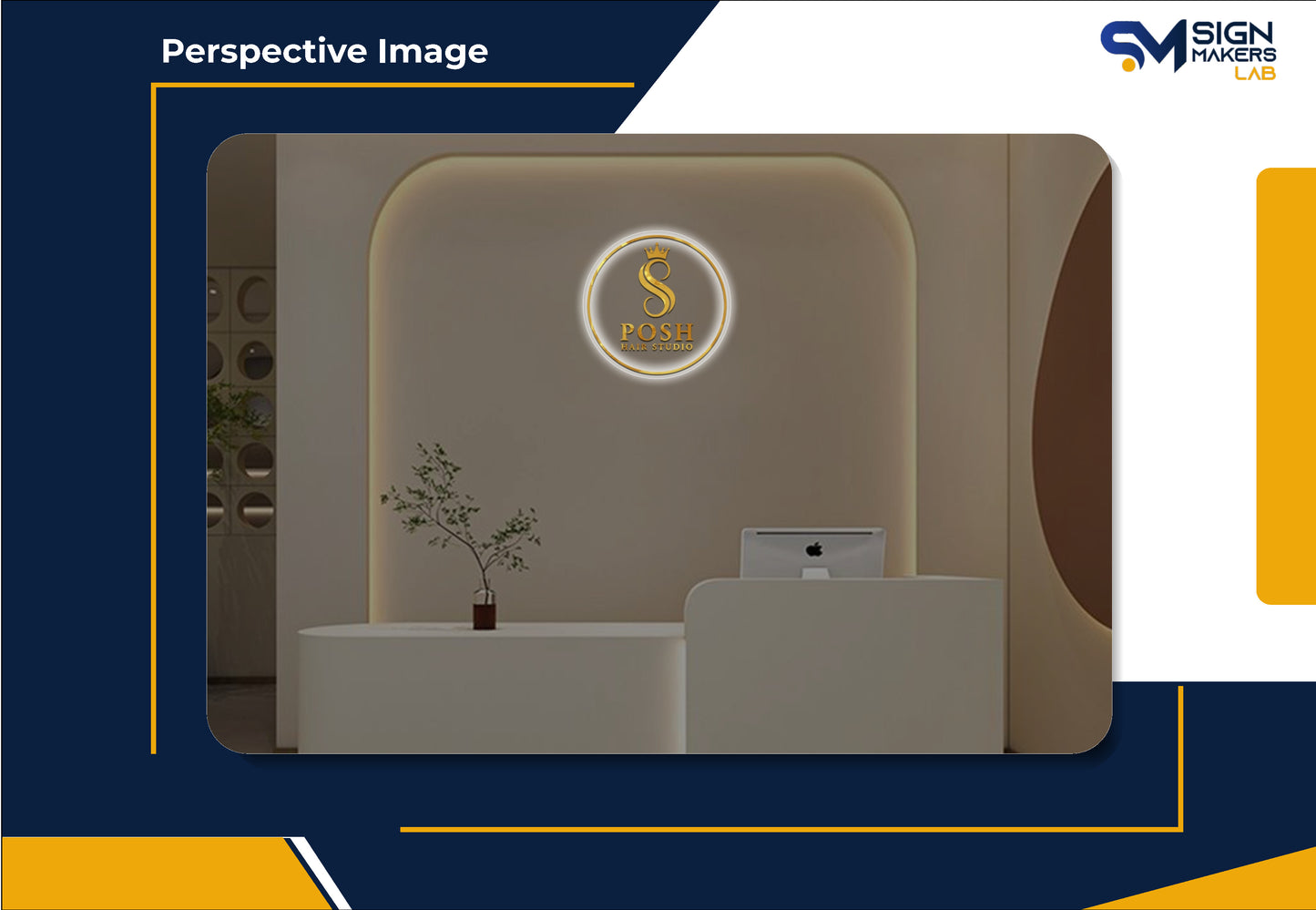 Posh Hair Studio Round Acrylic Sign