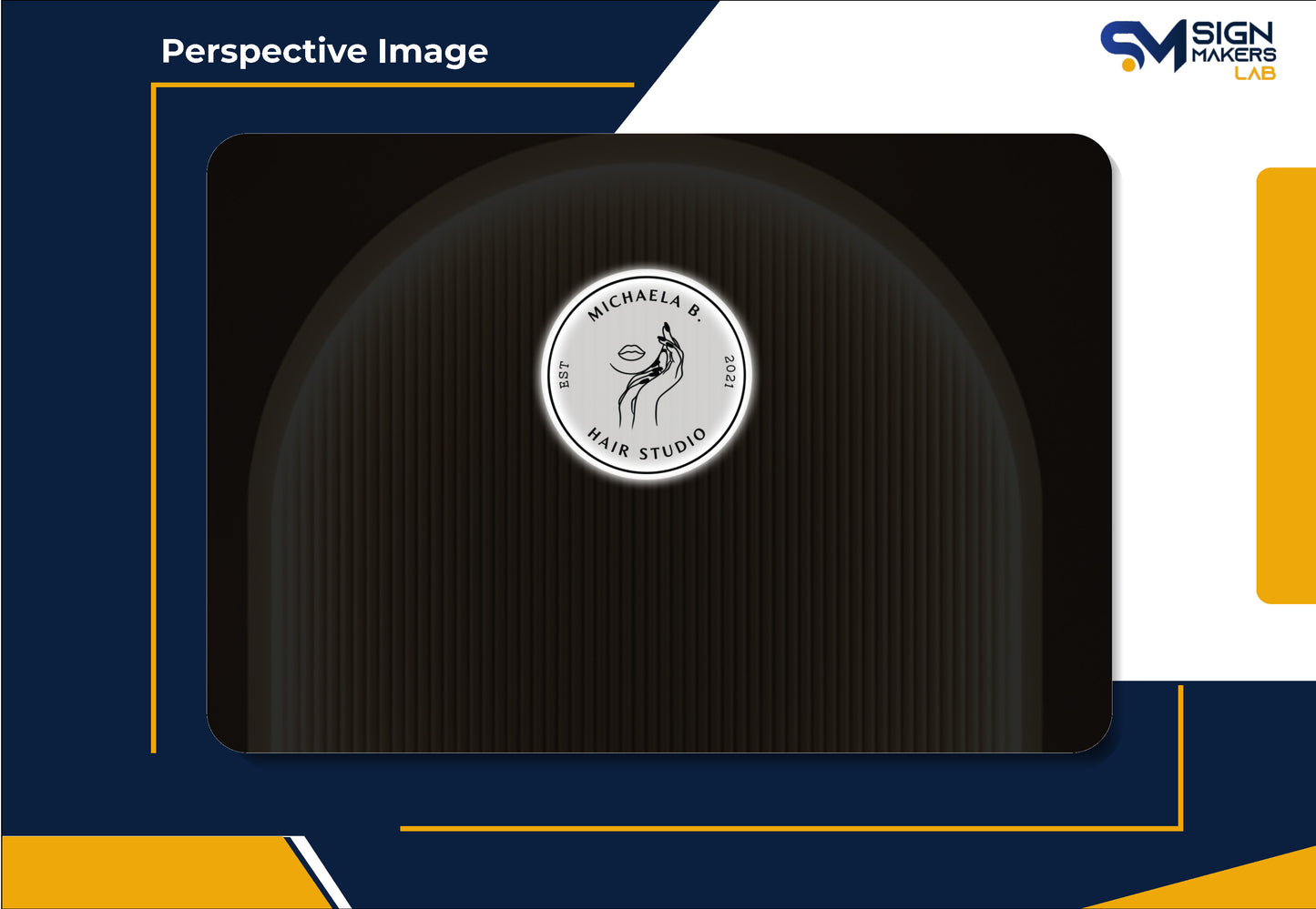 Michaela B Hair Studio Round Acrylic Sign