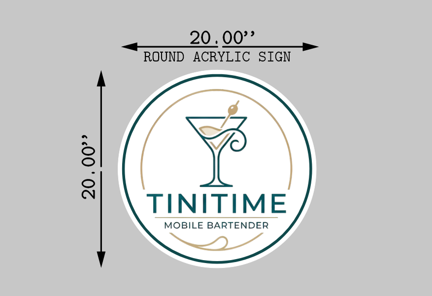 TiniTime Round Acrylic Sign
