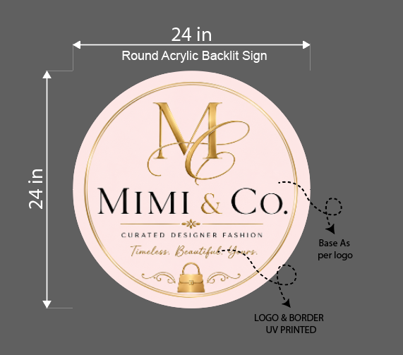 Mimi & Co Round Acrylic Sign