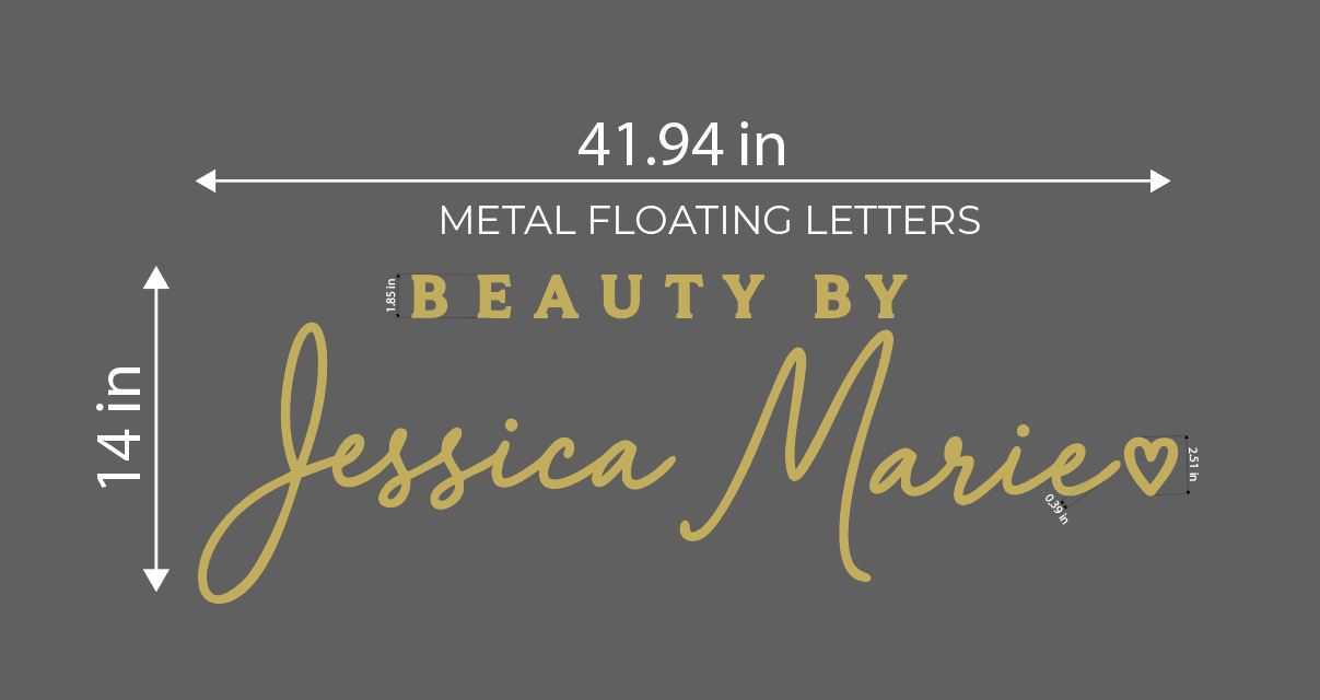 Metal Floating Letters
