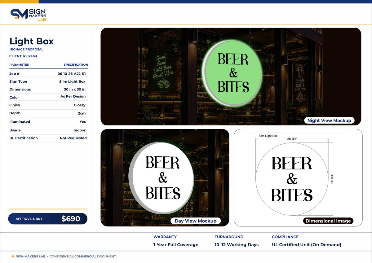 BEER & BITES SIGNAGE