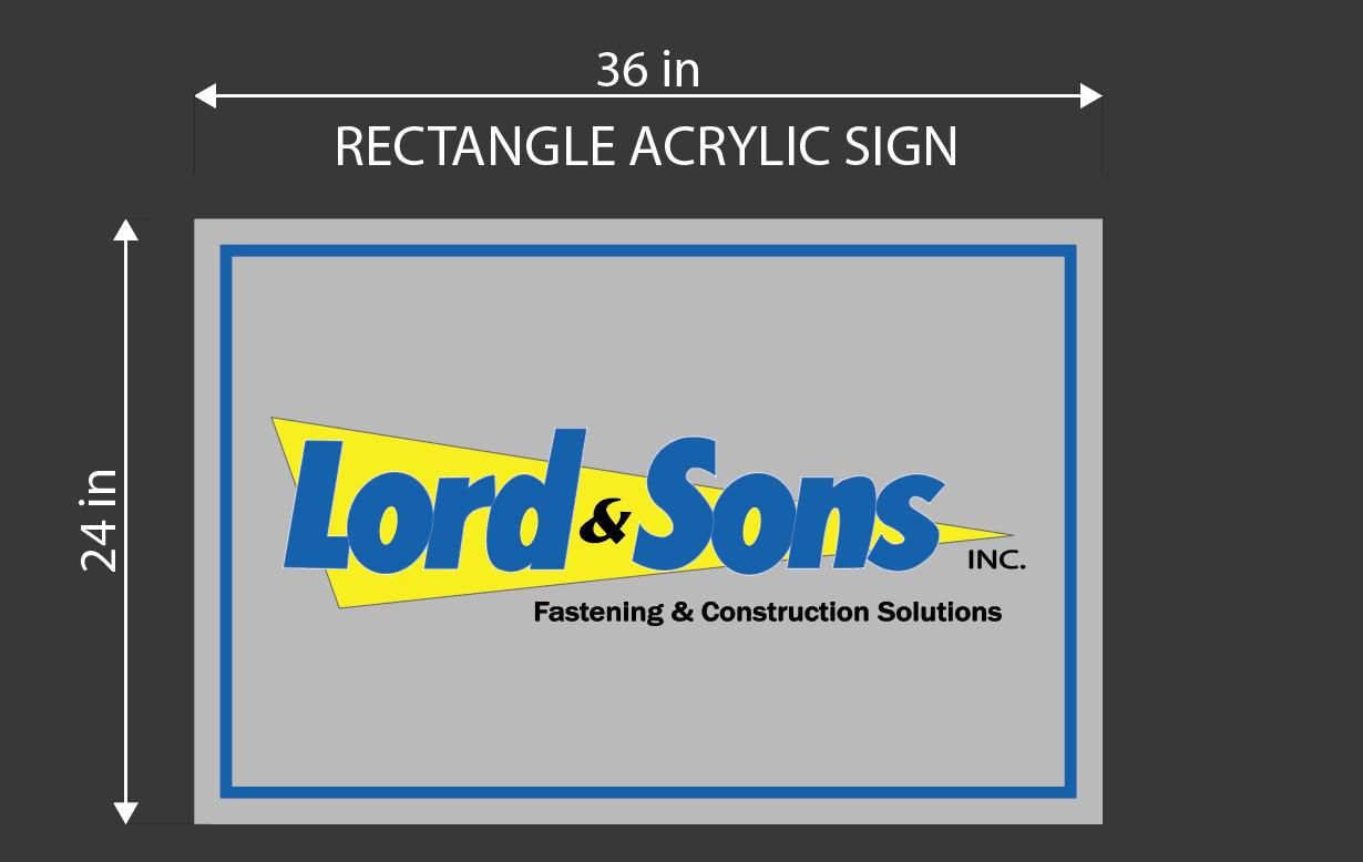 LORD & SONS Acrylic LED Sign