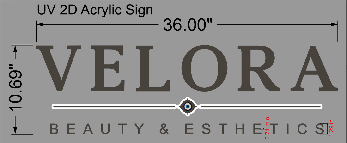 VELORA 2D Acrylic Letters