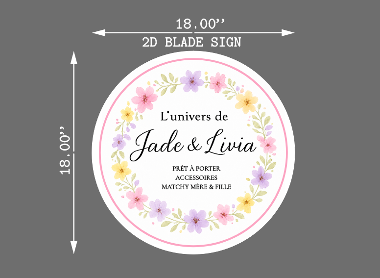 Jade & Livia Blade Sign