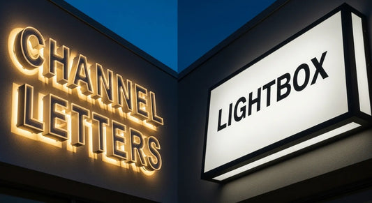 Illuminated Channel Letters vs Lightbox Signs
