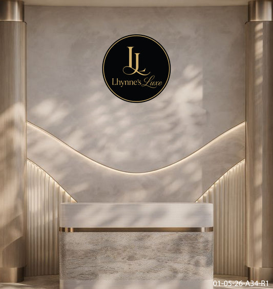 Lhynne’s Luxe Round Acrylic Sign