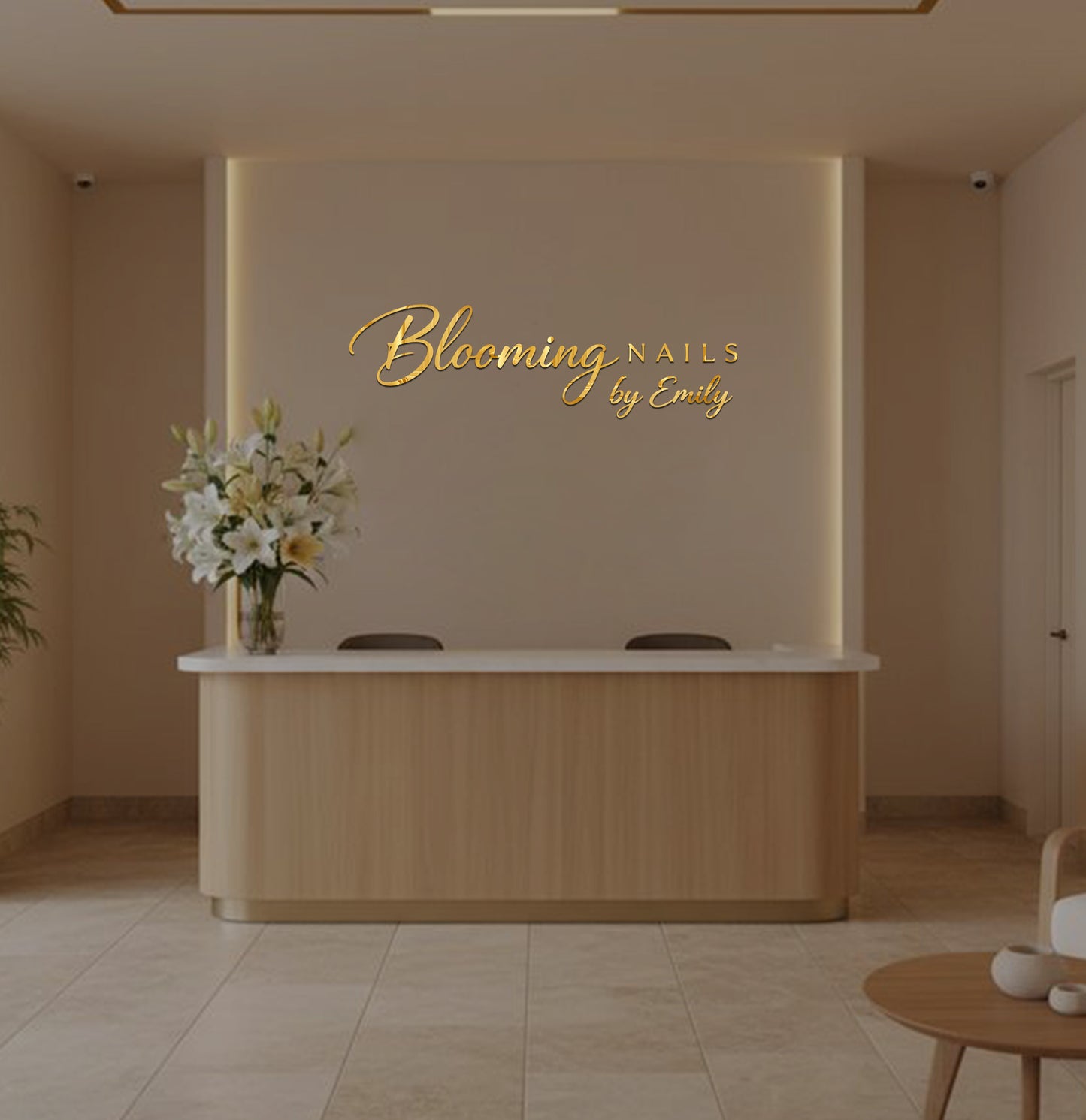 Blooming Nails By Emily Acrylic Letter Sign