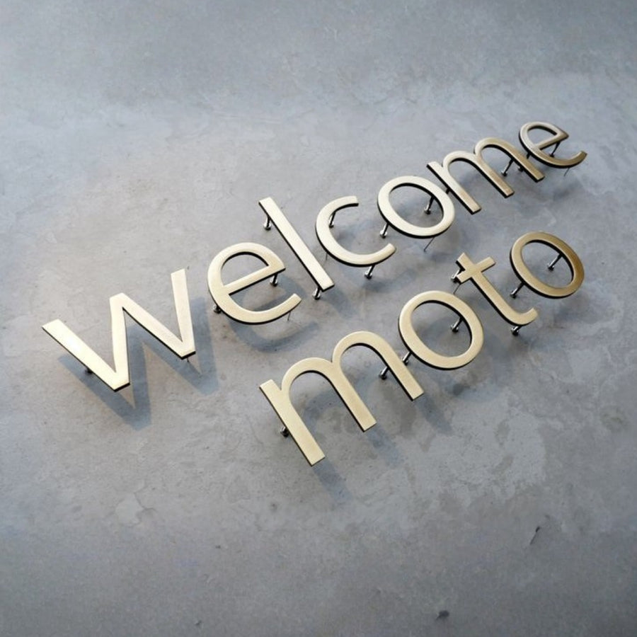 Floating Sign Panel Custom Metal Floating Signs | Sign Makers Lab USA