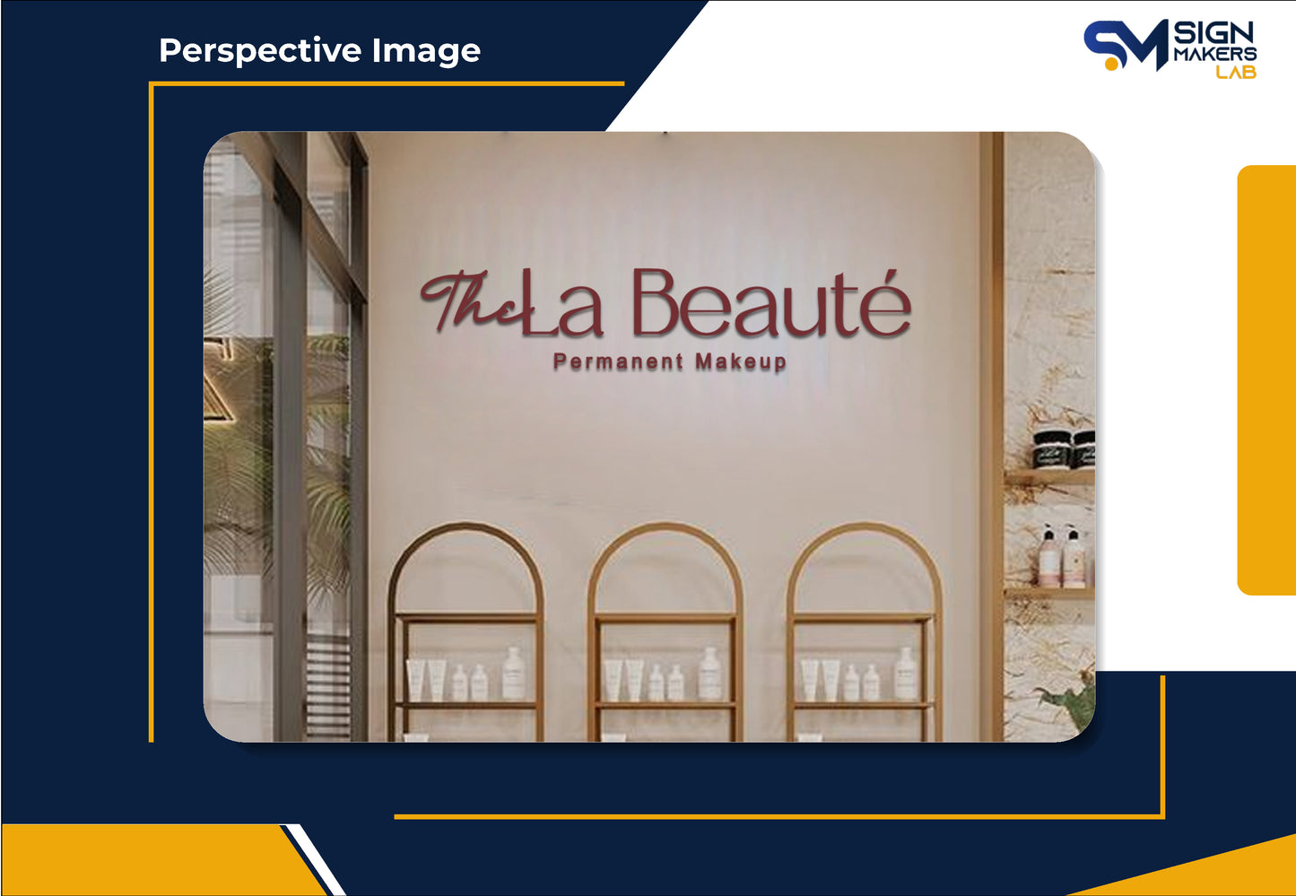 The la beaute 2D Acrylic Letter Sign