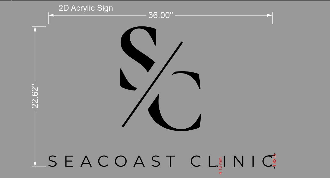 Seacoast Clinic Acrylic Letters