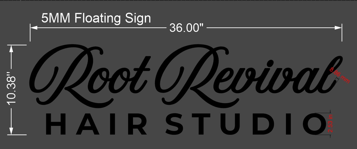 Root Revival 2D Acrylic Sign