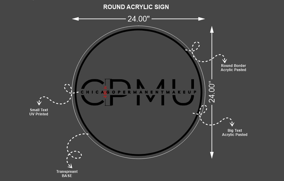 CPMU Round Acrylic Sign