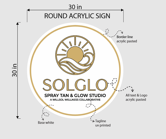 SOLGLO Acrylic Signs