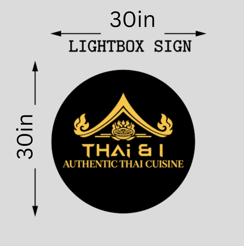 Thai & I Lightbox Sign