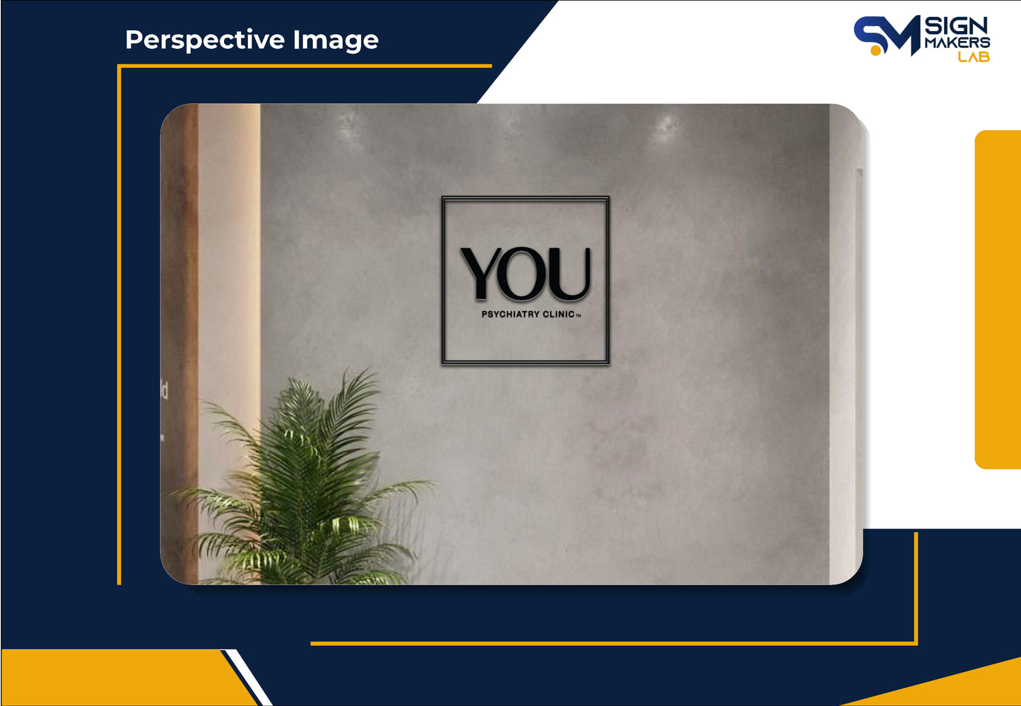 YOU Psychiatry Clinic 3D Metal Non-Lit Sign