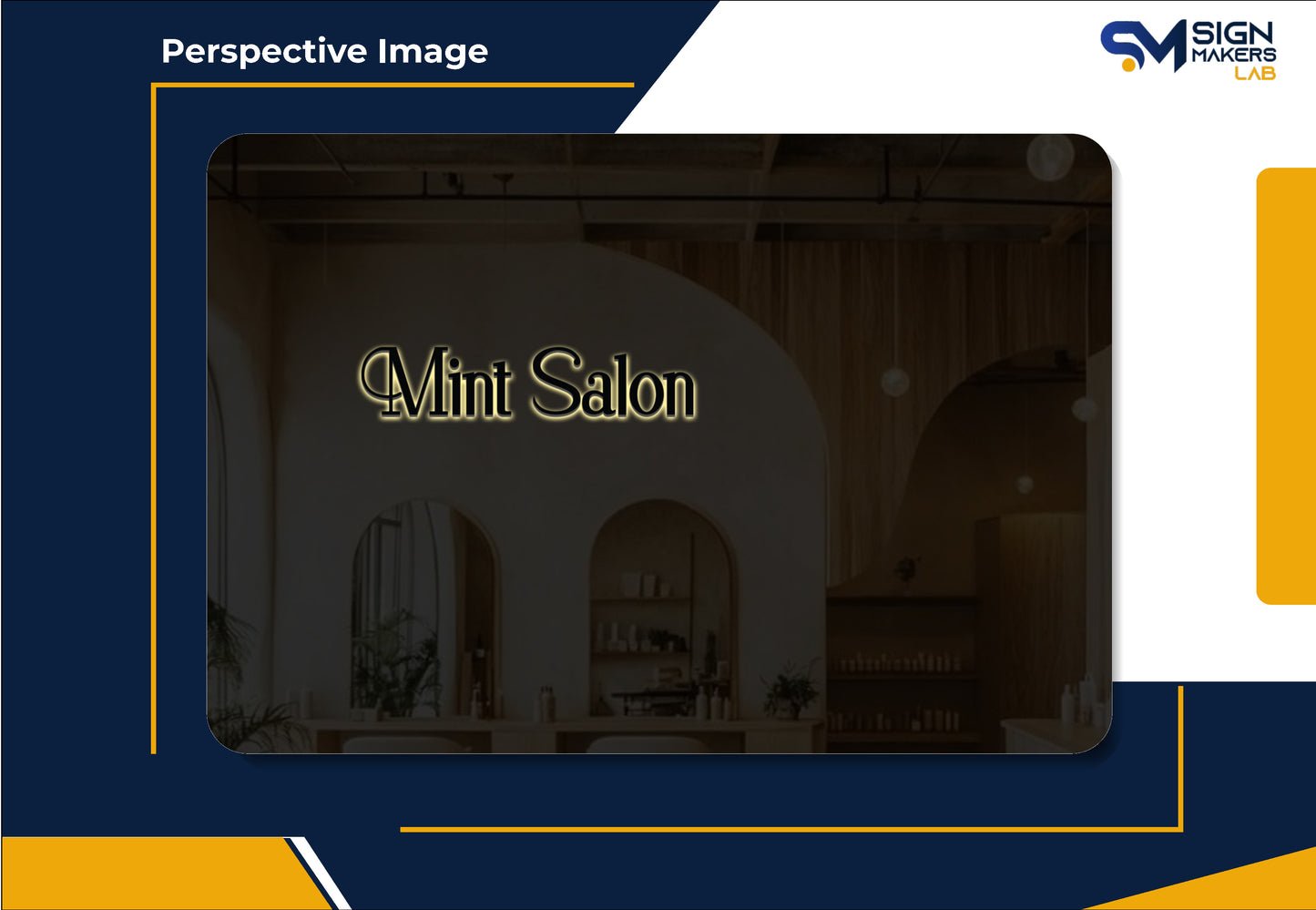 Mint Salon 3D Metal Back-Lit