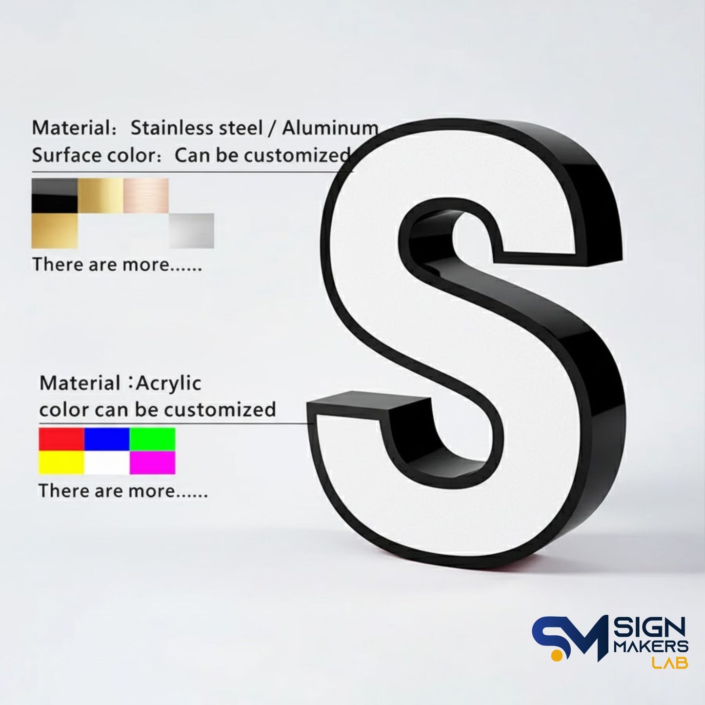 Custom 3D Front-lit Signs for Shops, Salons, Offices, and Storefronts