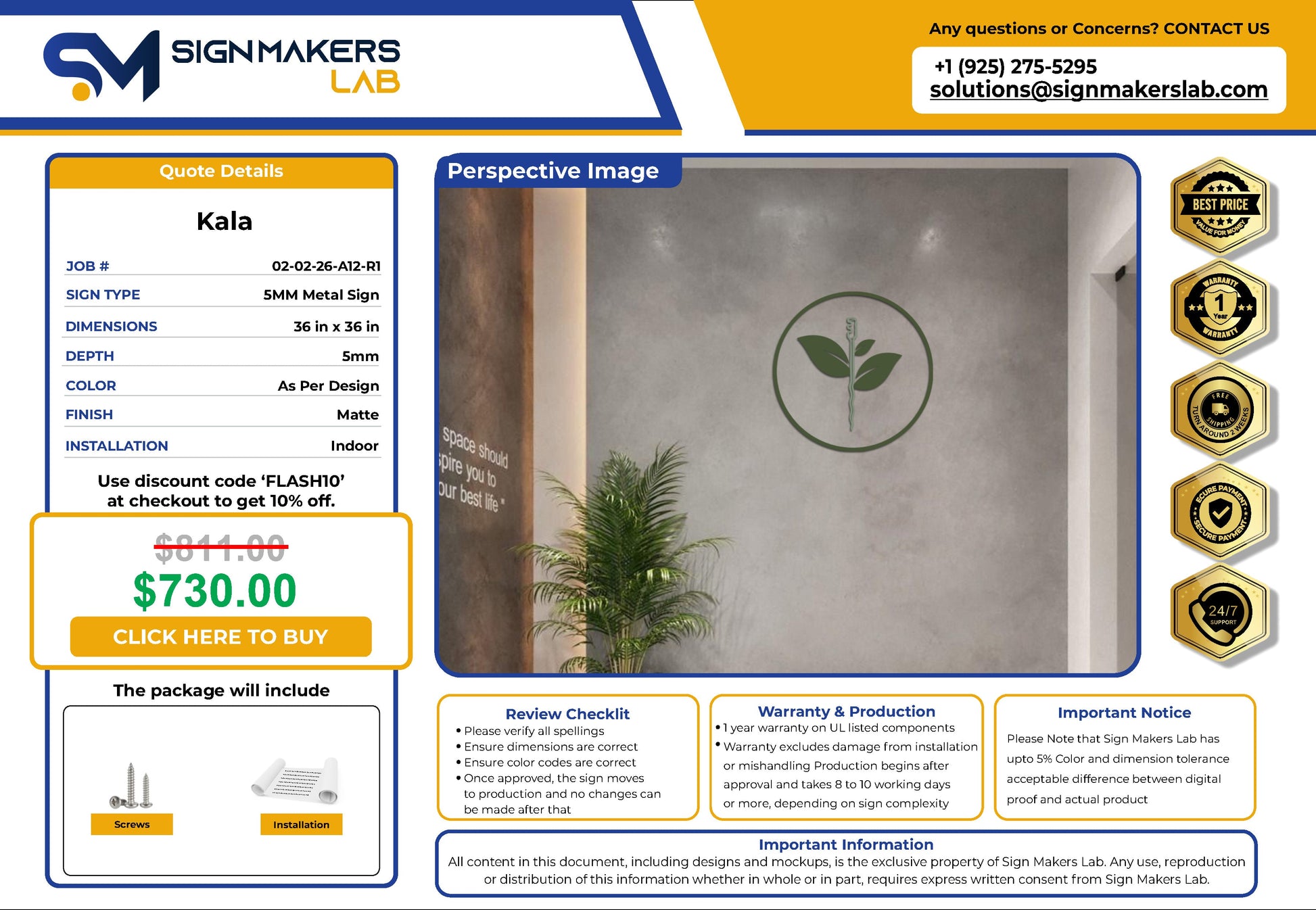 TrueRoot Endodontics 5mm Metal Floating Letters (2D) R1 Signmakerslab
