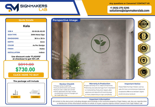 TrueRoot Endodontics 5mm Metal Floating Letters (2D) R1 Signmakerslab