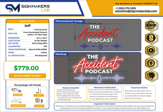 The Accident Podcast 3D Sign