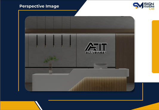 AFIT activewear 3D Metal Back-Lit Signmakerslab