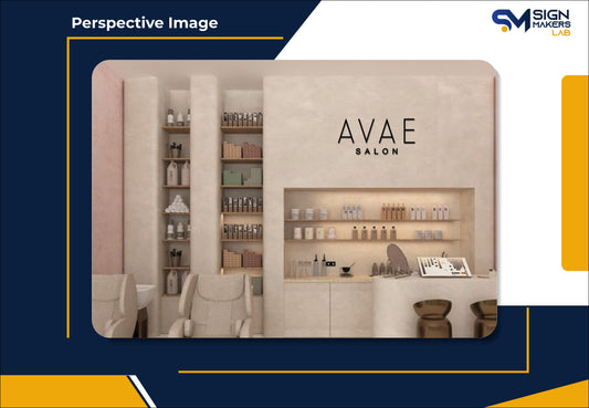 Avae Salon Metal Floating Letters (2D)