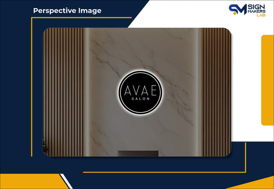 Avae Salon Round Acrylic Sign