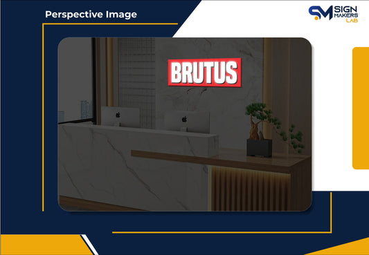 Brutus 3D Acrylic Front-Lit with Acrylic Backboard