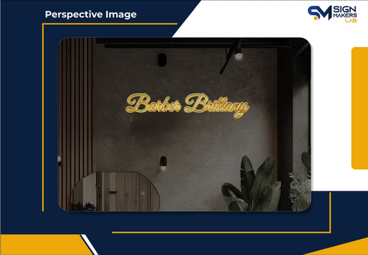Barber Brittany 3D Metal Back-Lit
