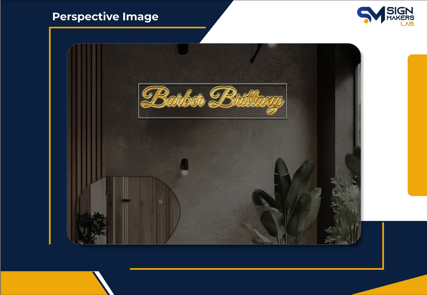Barber Brittany 3D Metal Back-Lit