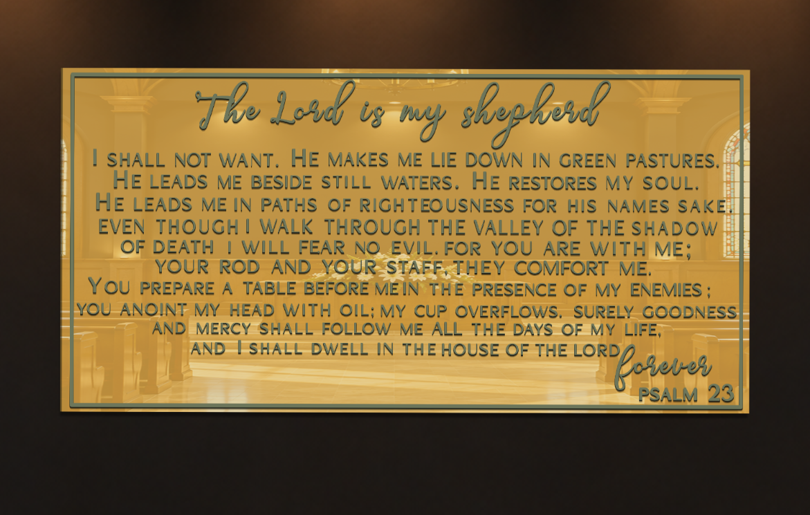 "The Lord Is My Shephard" Metal Sign