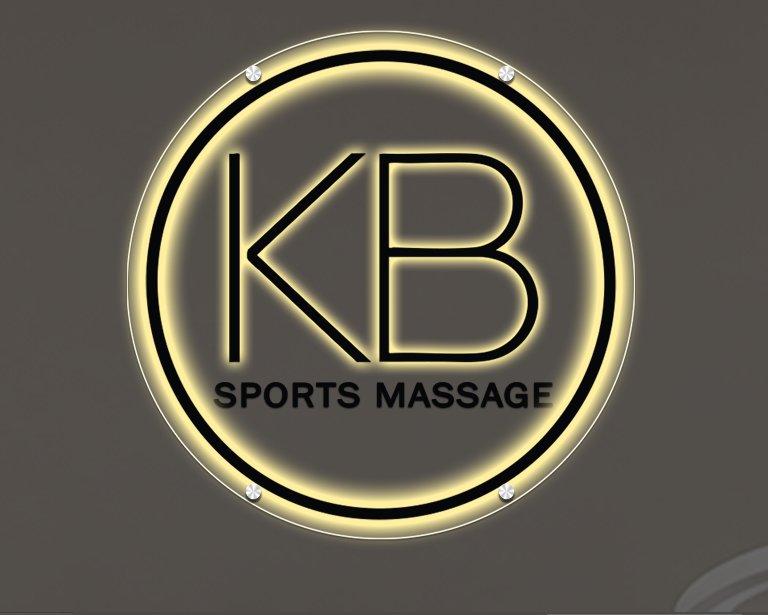 KB Sports Massage Round Acrylic Sign