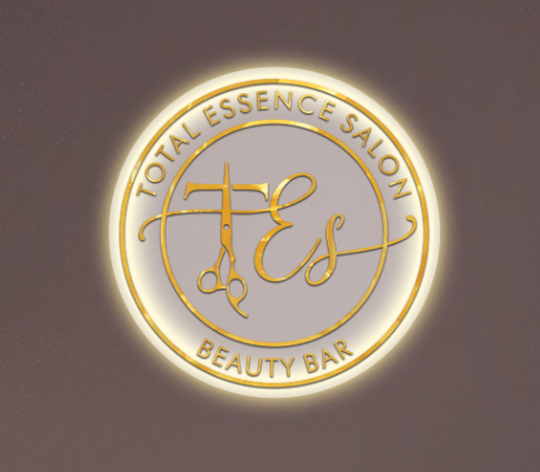 Total Essence Salon Beauty Bar Round Acrylic Sign