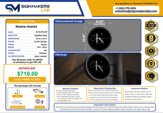 Cosmo K Studios 3D Lightbox Sign Signmakerslab