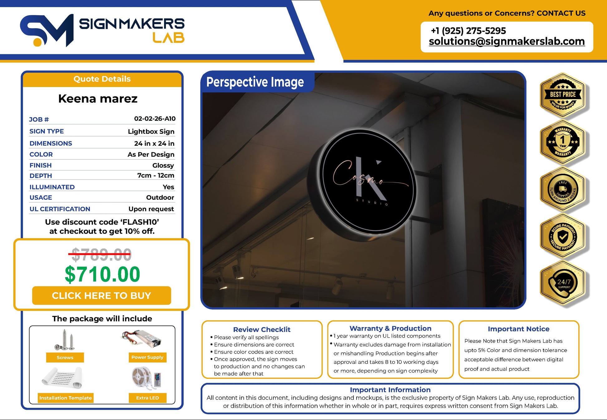 Cosmo K Studios 3D Lightbox Sign Signmakerslab