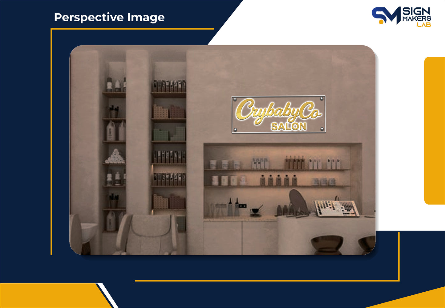 CrybabyCo Salon 3D Metal Back-Lit