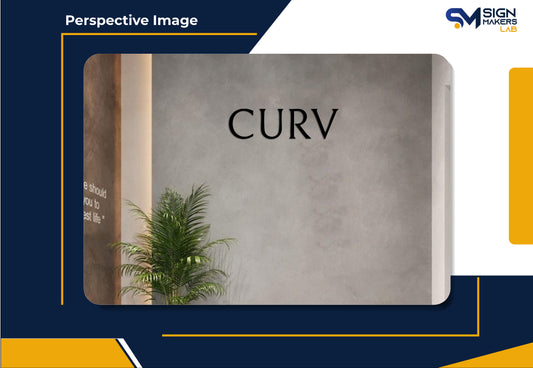 Curv Recovery Metal Floating Letters (2D)