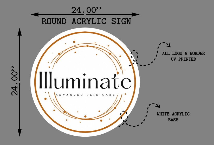 Illuminate Advanced Skincare Acrylic LED Sign
