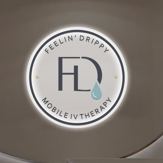 Feelin' Drippy Mobile UV Therapy Round Acrylic Sign